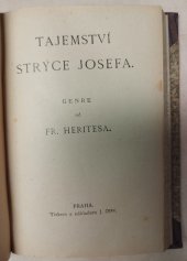 kniha Tajemství strýce Josefa, J. Otto 1926