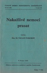 kniha Nakažlivé nemoci prasat, Min. zeměd. 1949