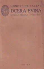 kniha Dcera Evina Novella, Kamilla Neumannová 1910
