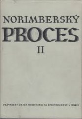 kniha Norimberský proces 2. sborník materiálů, Orbis 1953