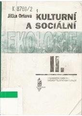 kniha Kulturní a sociální ekologie, Karolinum  1996