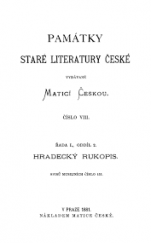 kniha Hradecký rukopis, Matice česká 1881
