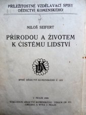 kniha Přírodou a životem k čistému lidství příručka českých junáků, Dědictví Komenského 1920