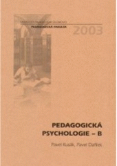 kniha Pedagogická psychologie, Univerzita Palackého, Pedagogická fakulta 2001