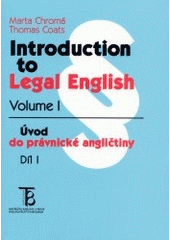 kniha Introduction to legal English = Úvod do právnické angličtiny, Karolinum  2002