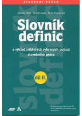 kniha Slovník definic a výklad některých vybraných pojmů stavebního práva, ABF - Arch 2003