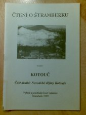 kniha Čtení o Štramberku. Svazek I, - Kotouč., J. Adamec 1999