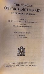 kniha The Concise Oxford Dictionary Of Current English, Oxford University Press 1956
