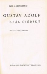kniha Gustav Adolf, král švédský, Jan Laichter 1939