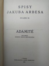 kniha Adamité fragment románu pseudo-historického, B. Kočí 1926