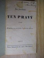 kniha Ten Pravý, Melantrich 1933