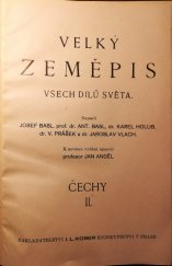 kniha Velký zeměpis všech dílů světa Čechy II, I.L. Kober 1933