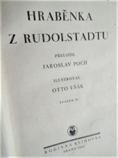 kniha Hraběnka z Rudolstadtu. Sv. II, Rodinná knihovna, Henning Franzen 1929