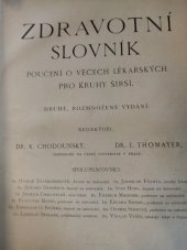 kniha Zdravotní slovník poučení o věcech lékařských pro kruhy širší, J. Otto 1901