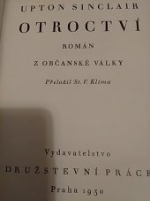 kniha Otroctví = [Manassas] : román z občanské války, Družstevní práce 1930