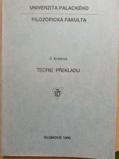 kniha Teorie překladu, Vydavatelství Univerzity Palackého 1995