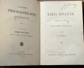 kniha Karel Havlíček snahy a tužby politického probuzení, Jan Laichter 1896