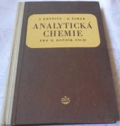 kniha Analytická chemie pro 2. roč. PŠCH, SNTL 1954