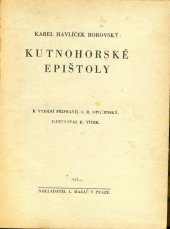 kniha Epištoly Kutnohorské, Nový lid 1921