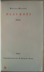 kniha Hlas Boží román, Jos. R. Vilímek 1941