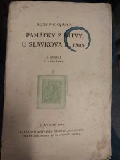 kniha Památky z bitvy u Slavkova r. 1805, Učitelská Jednota Komenský 1931