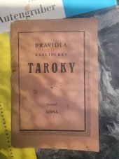 kniha Pravidla karetní hry "Taroky", s.n. 1934