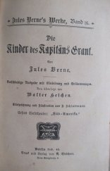 kniha Die Kinder des Kapitäns Grant Süd - Amerika, A. Weichert 1909