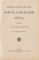 kniha Sám na lodi kolem světa, Česká grafická Unie 1922