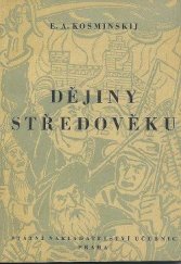 kniha Dějiny středověku Pom. kn. pro gymn. a vyš. odb. šk., Státní nakladatelství učebnic 1951