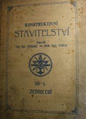 kniha Konstruktivní stavitelství. I, - Zednictví, V. Nejedlý 