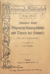 kniha Universal Bibliothek Allgemeine Naturgeschichte und theorie des, Lipsko 1954