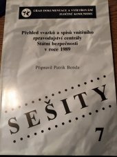 kniha Přehled svazků a spisů vnitřního zpravodajství centrály Státní bezpečnosti v roce 1989, Úřad dokumentace a vyšetřování zločinů komunismu 2003