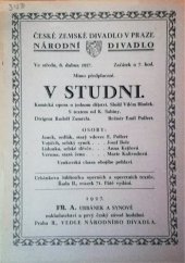 kniha V studni komická opera o jednom jednání, Fr. A. Urbánek a synové 1927