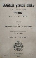 kniha Statistická příruční knížka královského hlavního města Prahy za rok ..., Statistická kommisse král. hlavního města Prahy 1873