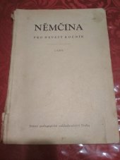 kniha Němčina pro devátý ročník 2. část pokusná učebnice., SPN 1957