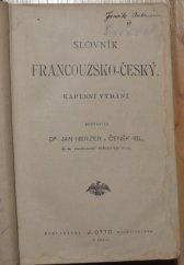 kniha Slovník francouzsko-český kapesní vydání, J. Otto 1921