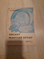 kniha Základy praktické optiky. I. díl, - Optické výpočty, Obzor 1942