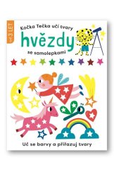 kniha Kočka Tečka učí tvary Hvězdy se samolepkami Uč se barvy a přiřazuj tvary, Svojtka 2024