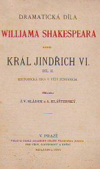 kniha Král Jindřich VIII. historická hra v 5 jednáních, J. Otto 1915