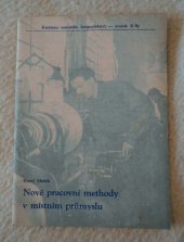 kniha Nové pracovní methody v místním průmyslu, SEVT 1954