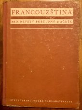 kniha Francouzština pro devátý postupný ročník všeobecně vzdělávacích škol, SPN 1957