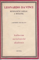 kniha Leonarco da Vinci renesanční umělec a myslitel, Osveta 1952