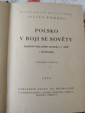 kniha Polsko v boji se Sověty jezdecké boje polské armády v r. 1920 s Buděnným, Svaz čs. rotmistrů 1933