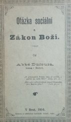 kniha Otázka sociální a Zákon Boží, Pap. knihtiskárna benediktinů rajhradských 1896