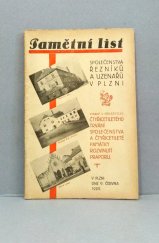 kniha Pamětní list Společenstva řezníků a uzenářů v Plzni, Jan Kobes 1929