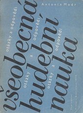 kniha Všeobecná hudební nauka Otázky a odpovědi, Supraphon 1970