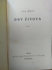 kniha Dny života, F. Holas 1945