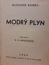 kniha Modrý plyn, Tisk 1934