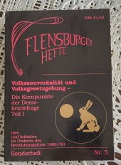 kniha Volkssouveränität und Volksgesetzgebung: Die Kernpunkte der Demokratiefrage , Flensburger Hefte 1989