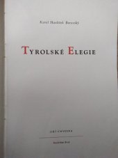 kniha Tyrolské elegie, Jiří Chvojka 1948